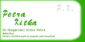 petra kitka business card